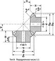 Коническая зубчатая пара, передат. число: 1:1, M=2, Z1=25, Z2=25 C28A251 Sati