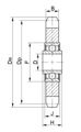 Звездочка натяжная на шариковых подшипниках для цепи 10B, Z=14, 5/8"x3/8" PC10014 (PHC 10B-1 B14) Sati