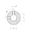 Звездочка специального стандарта со ступицей для цепи: 10B-1, 5/8" x 3/8", Z=11 10SA611 Sati