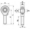 Шарнирный наконечник GAS3 Fluro