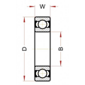 Высокотемпературный подшипник 6205 BHTS 2RS C4 VT 200° BECO