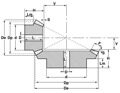 Коническая зубчатая пара, передат. число: 1:2, M=2, Z1=16, Z2=32 C28A322 Sati