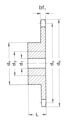 Звездочка со ступицей под расточку для цепи 08B-1, z=24, 1/2" x 5/16" PS09024 (PHS 08B-1B24) Sati