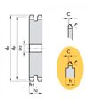 Звездочка без ступицы под расточку для цепи 06B-2, 3/8" x 7/32", Z=17 CD05017 Sati