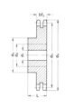 Звездочка со ступицей под расточку для цепи 08B-2, z=12, 1/2" x 5/16" PD09012 (PHS 08B-2B12) Sati