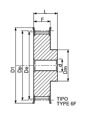 Шкив зубчатый под расточку дюймовый профиль 42MXL025 (PHP 42MXL025RSB) Sati